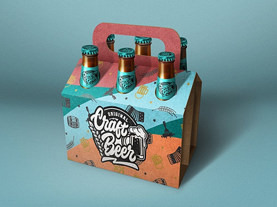 Beer Bottle Six Pack Mockup