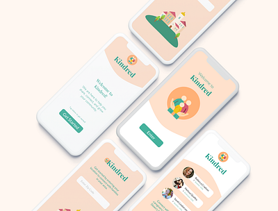 Kindred Mobile App accessibility app design ui ux