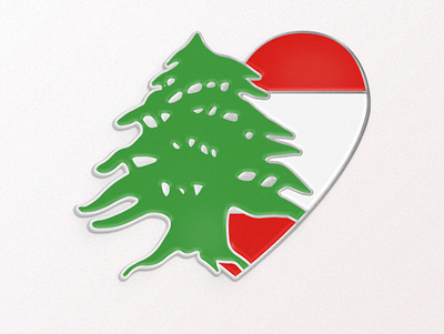 Love for Lebanon Enamel Pin design digitalart enamelpin graphicdesign pin vector