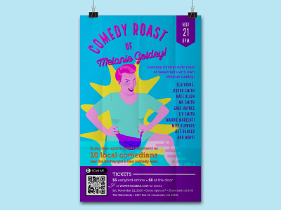 Event Poster - Comedy Roast of Melanie Goldey design event flyer graphic design illustration poster poster art poster design