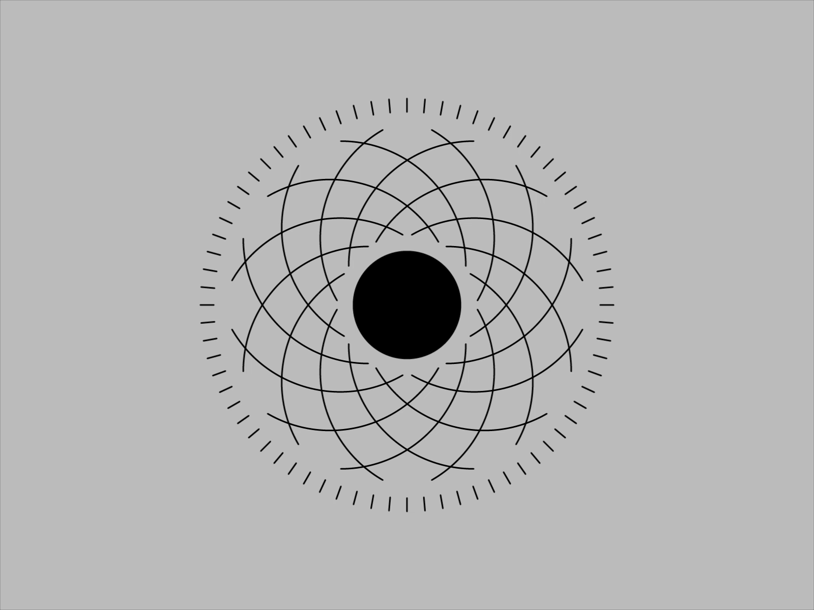 Hypnovision after effects animation circular geometric geometry greyscale illustration loop radial vector