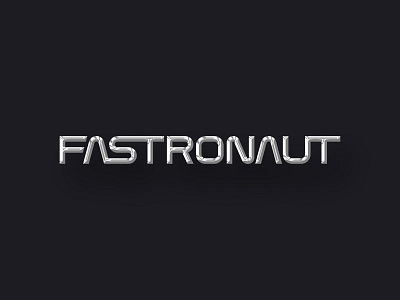 FASTRONAUT 80s branding chrome design lettering logo metallic nasa outrun photoshop retro space typography
