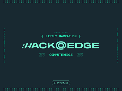 Hack@Edge branding design hack hackathon logo tech typography