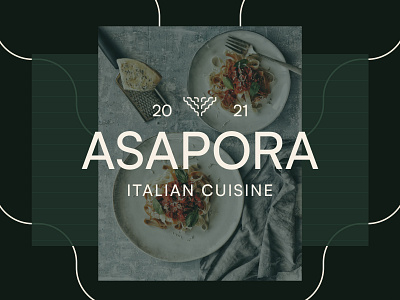 Asapora brand branding figma food identity italian logo noodles restaurant typography
