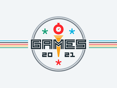 Fastly Games branding colorful games logo olympics rainbow retro typography vintage