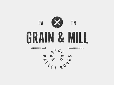 Grain & Mill brand branding logo mark retro texture vintage