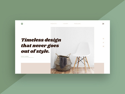 Mid-Century Modern concept design furniture grid ui web