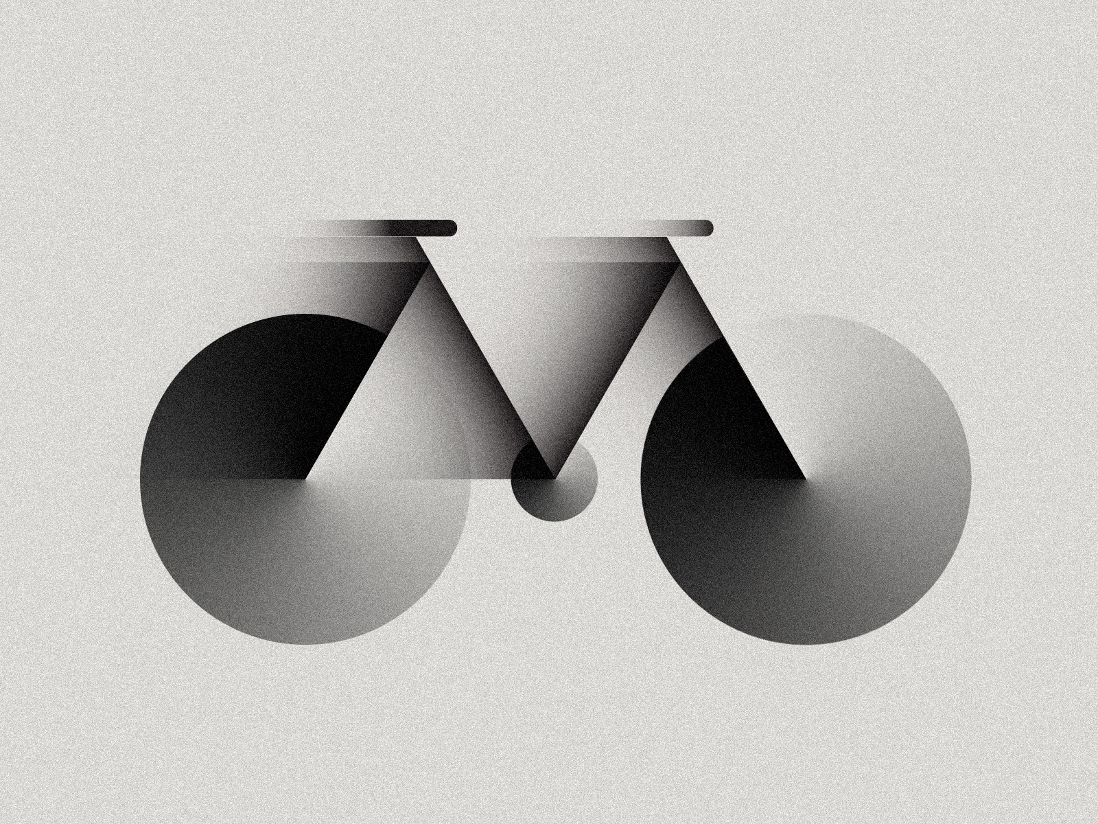 M is for Motion art bicycle bike design digital art experiment gradient illustration lettering