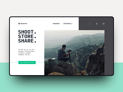 Shoot. Store. Share. concept design ui ux web web design
