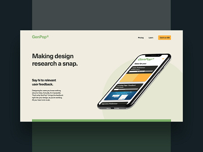 GenPop® App Concept app app design branding concept design typography ui web website