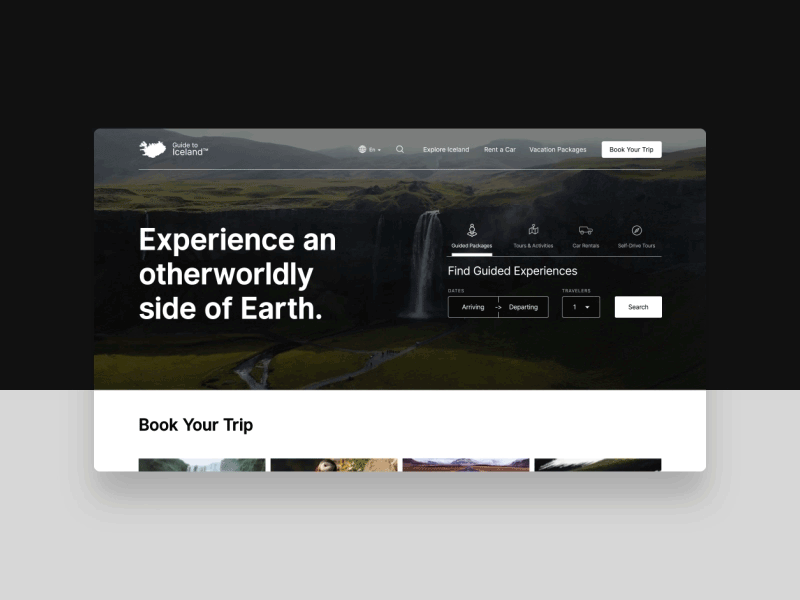 Guide to Iceland design typography ui ux video web web design