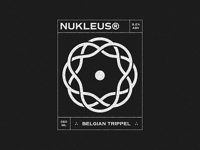 Nukleus® beer beer label black and white black and white logo branding celtic concept design grain grid gritty icon logo