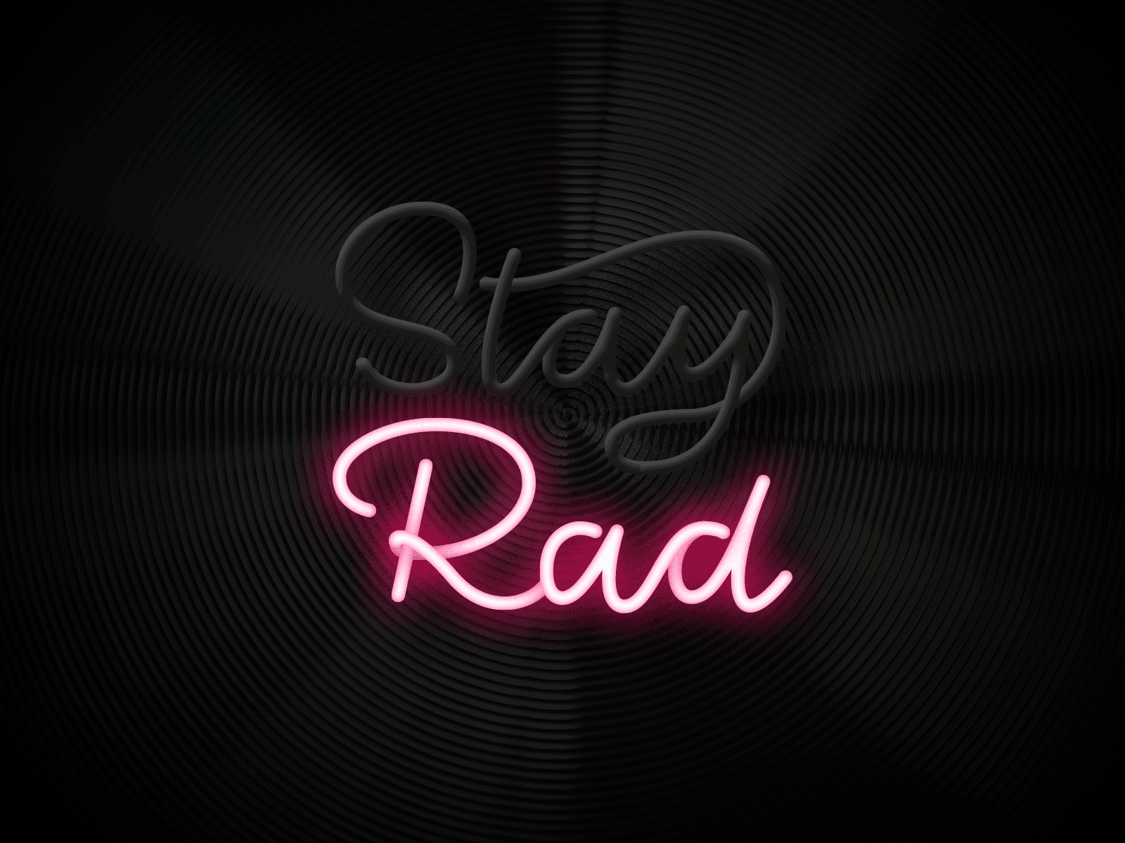 Stay Rad — Neon Rebound lettering neon neon light neon sign photoshop rad type typography