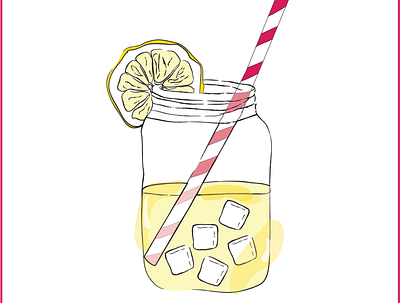 Lemonade Illustration art design icon illustration illustrator minimal vector web