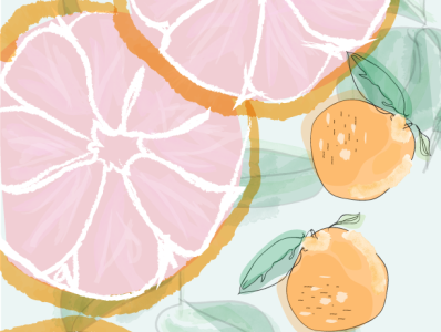 Summertime Fruit Illustration