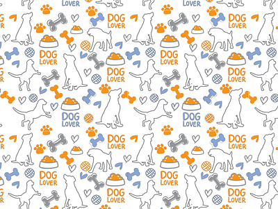 Dog Pattern graphic art branding design flat icon illustration illustrator logo logodesign vector