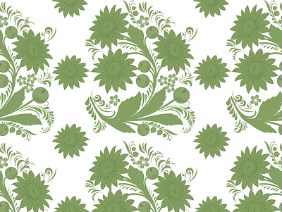 Green Sunflower Pattern art branding design flat icon illustration illustrator logo logodesign type vector