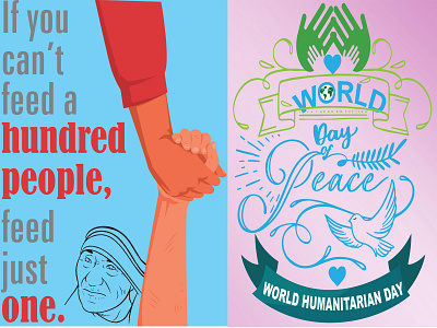 World Humanitarian Day Poster 3 art branding design flat icon illustration illustrator logo logodesign type vector