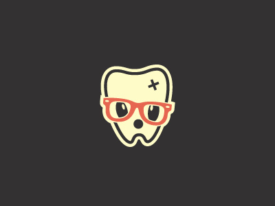 Tooth Sticker dental design glasses hipster illustration sticker tooth