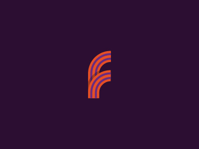 F brand f icon logo logotype typography