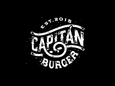 Capitan Burger branding burger capitan lettering logo type