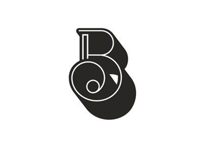 B letter logo logotype monogram type