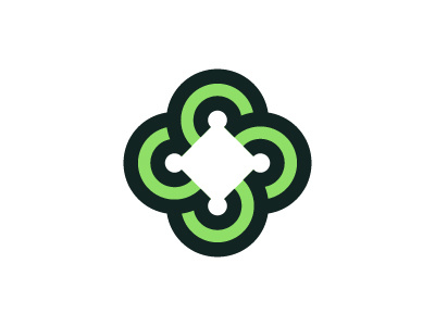 Clover brand c clover icon logo mark