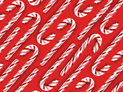candy cane lane candy canes digital art festive holiday illustration pattern