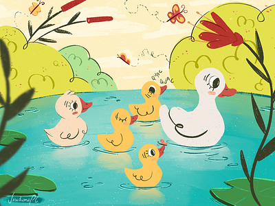 The Ugly Duckling children childrens book childrens illustration design editorial illustration illustration nature