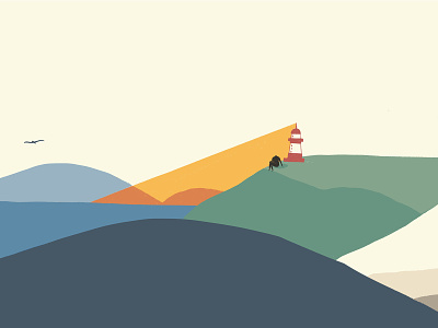 Journey_Arrived Light House animation character design drawing graphic design graphicdesign illustration ipadpro procreate travelling vector