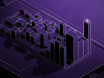 Keys apple city illustration isometric macbook procreate