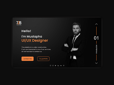 portfolio web design darkmode portfolio uidesign uxdesign landing page web design