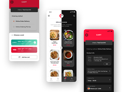 Resturant Mobile app Design, Light & Dark Modes app design delivery app design food mobile app design ui ui design ux ux design