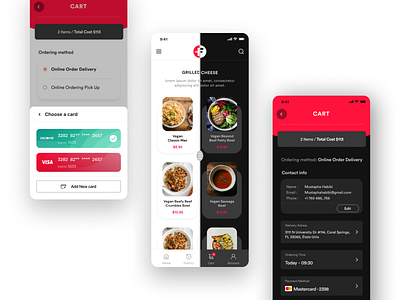 Resturant Mobile app Design, Light & Dark Modes