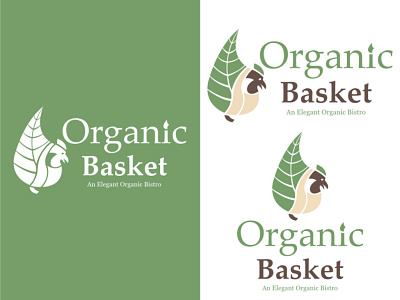 Organic Basket Elegant Organic Bistro bistro branding design graphicdesign icon illustration logo minimal restaurant typography vector