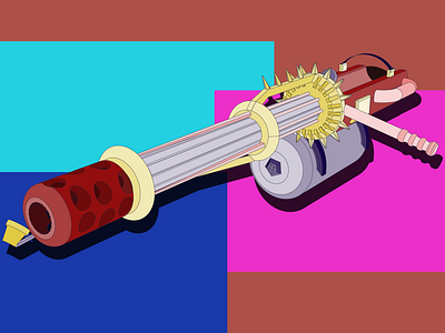 Weapon #2 flamethrower gun illustration steampunk vector weapon