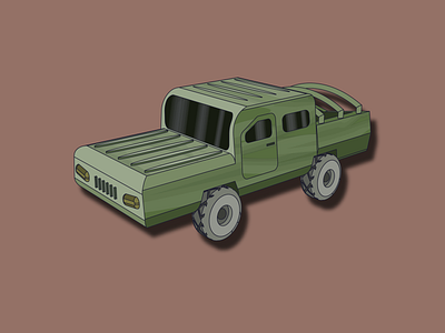 Pickup. Cars #7 art car illustration pickup pickup truck vector