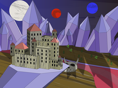 Castle. Fantasy illustration #4