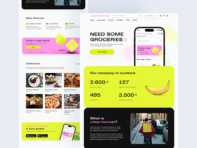 Promo landing page for food delivery service