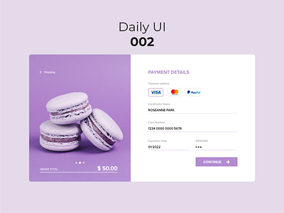 #DailyUI #002 - Credit Card Checkout