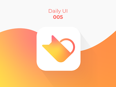 #dailyUI #005 - App Icon 005 animals app cat daily 100 challenge daily ui dailyuichallenge design gradient heart logo pet simple logo ui