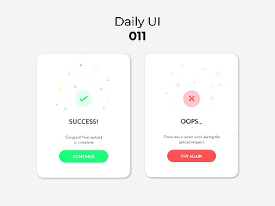 #DailyUI #011 - Flash Message 011 app daily 100 challenge daily ui dailyuichallenge design error error message flash message mobile mobile ui success success message ui ux