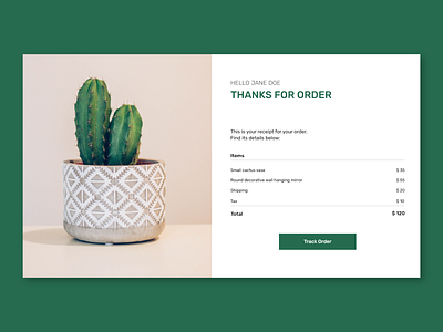 #DailyUI #017 - Email Receipt 017 daily ui dailyui design e commerce ecommerce email email receipt minimal order payment receipt shop ui ux web