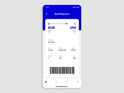 DailyUI #024 - Boarding Pass 024 adobe xd app boarding boarding pass daily ui dailyui dailyuichallenge design flight mobile mobile ui plane ticket ui ux