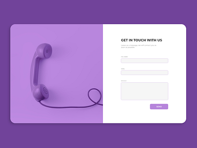 #DailyUI #028 - Contact us adobe xd contact us contact us form contact us page daily ui dailyui design form message ui ux website
