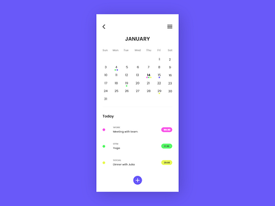 #DailyUI #038 - Calendar