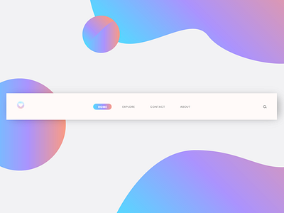 #DailyUI #053 - Header Navigation 053 adobexd gradient header header navigation interface navigation navigation bar ui uidesign ux web web design website