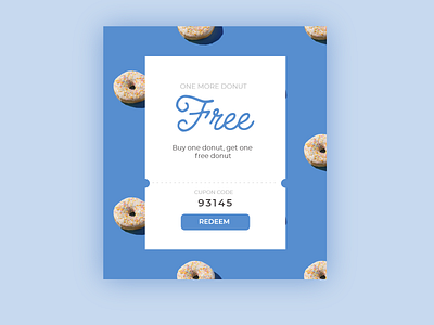 #DailyUI #061 - Redeem Coupon