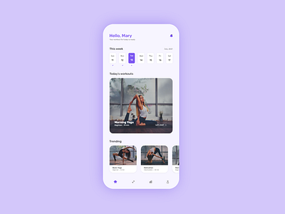 #DailyUI #062 - Workout of the Day 062 app clean daily ui daily ui 062 minimal ui ux workout workout of the day yoga