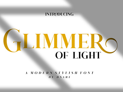 Glimmer Of Light Font branding daily type decorative font design display font elegant font logo typeface ui